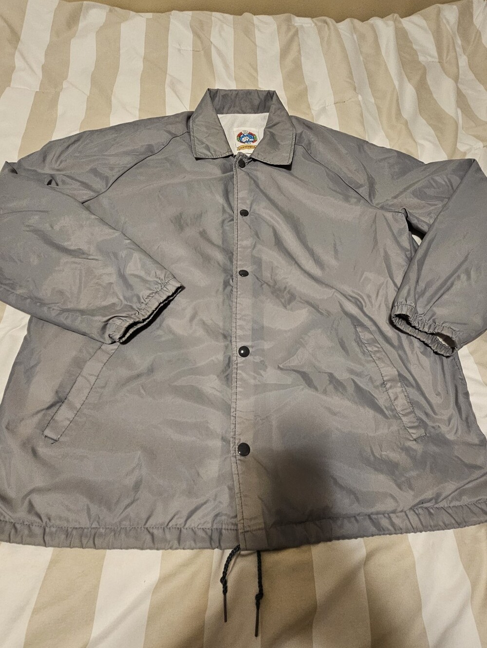 Vintage Weather Breaker Gray Men's Coach Jacket USA